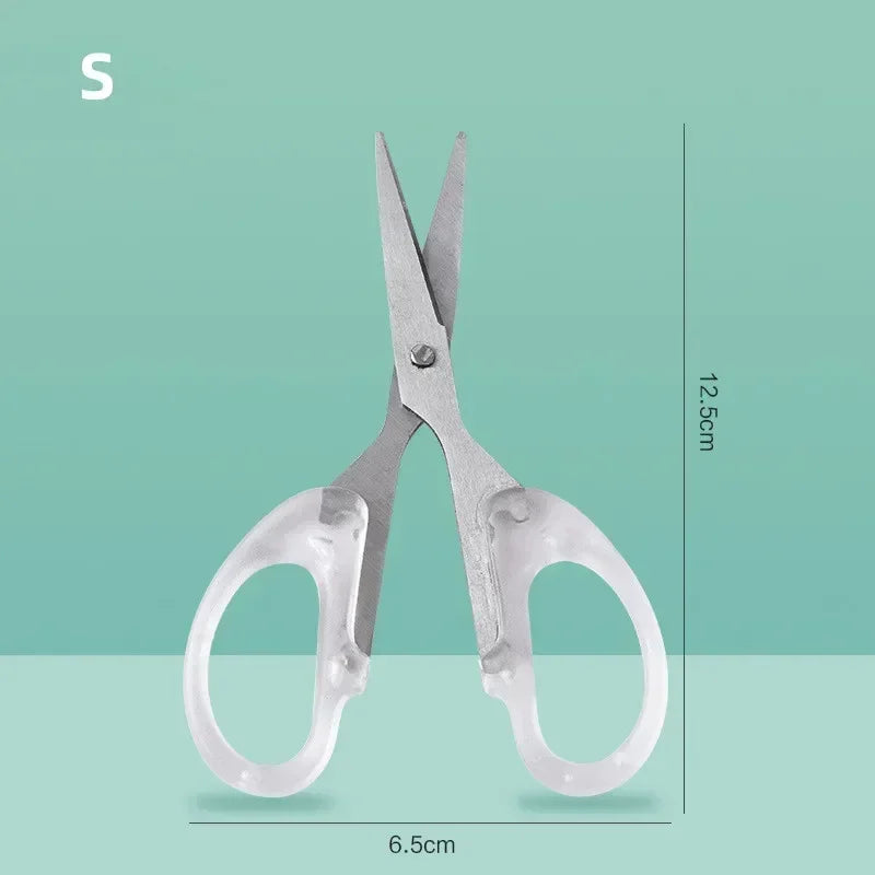Student Office Paper-cut Scissors Stainless Steel Household Handmade Scissors Sharp and Small Sewing Scissors Household Tools