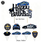 Police Party Plates Napkins Police Birthday Party Tableware Set Police Officer Car Party Decorations Favors Police Theme Party