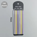 160 Sheets Transparent Sticky Notes Self-Adhesive Reading Annotation for Books Notepad Bookmarks  Memo Pad Index Tabs