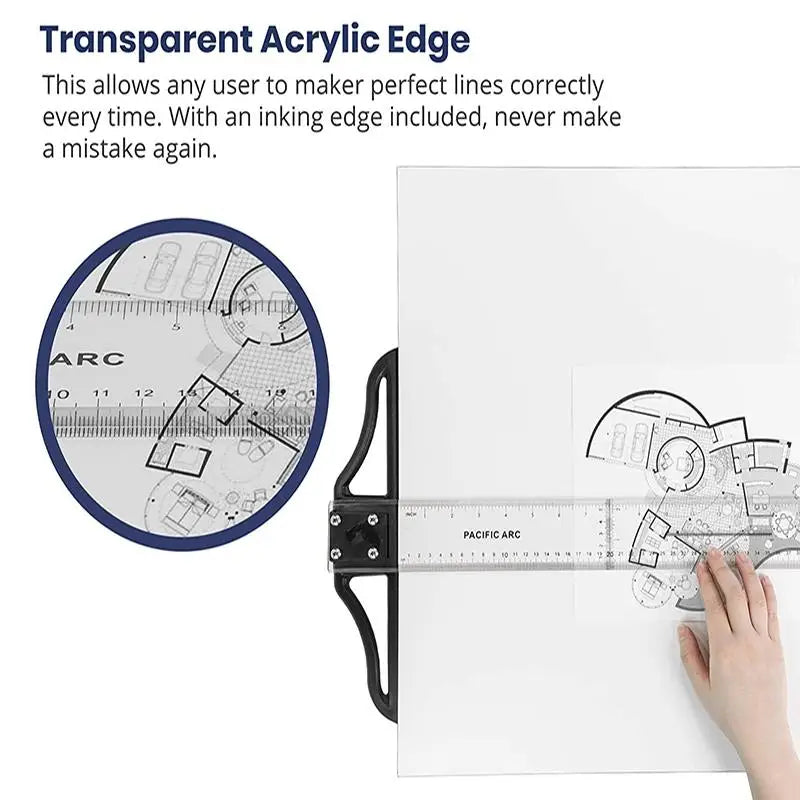 T Square Ruler 45/60/70/80cm Plastic Drafting Ruler Removable T Head Drawing Drafting Tool Design Art Supplies