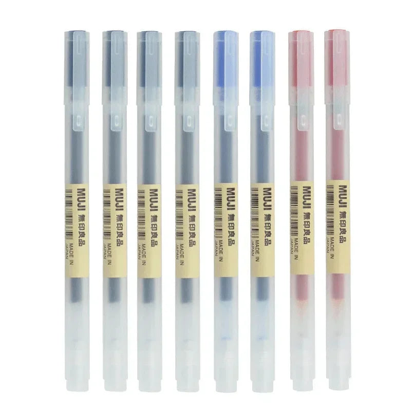 6/8Pcs/Set MUJIs Gel Pen Black/Red/Blue 0.38/0.5mm Ink Japan Color Pen Office School Ballpoint Pen Japanese Kawaii Stationery