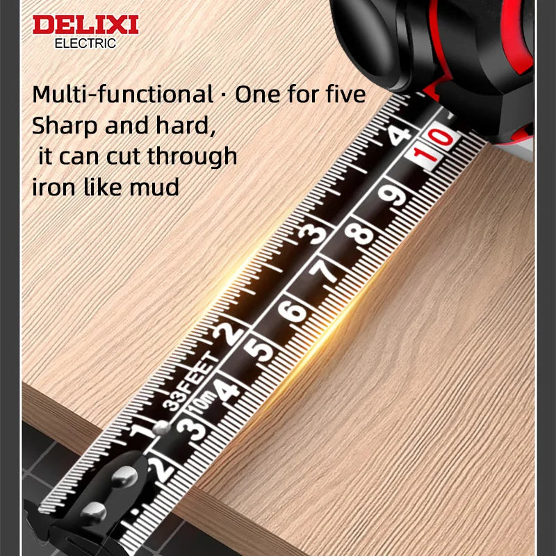 DELIXI ELECTRIC 3/5/7.5/10m Steel Tape Measure Double-sided Metric and Imperial Thickened And Hardened Box Measuring Ruler