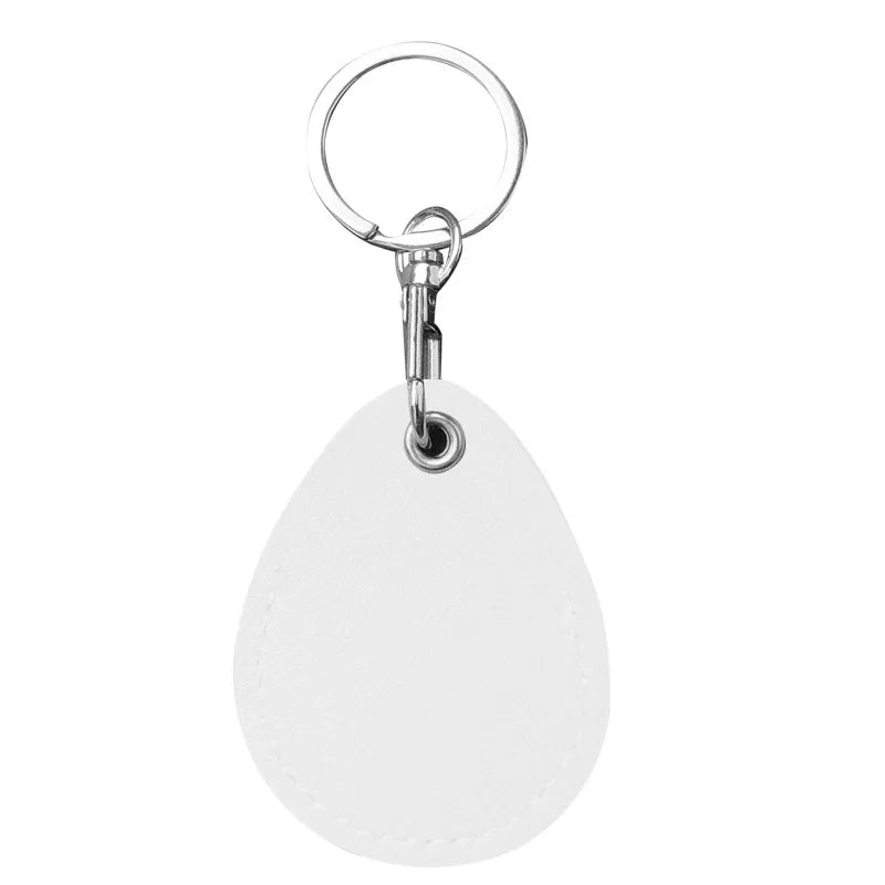1PCS PU Leather Mini Card Holder Keychain Key Ring Door Lock Access Tags ID Card Case Keychain Access Card Bag Key Tag Ring