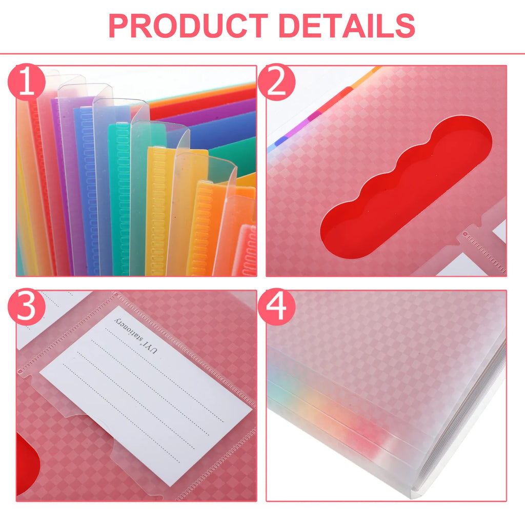Document File Folder Multi-Layer Expanding Accordion File Organizer Folder Portable Office School Storage Document Receipt