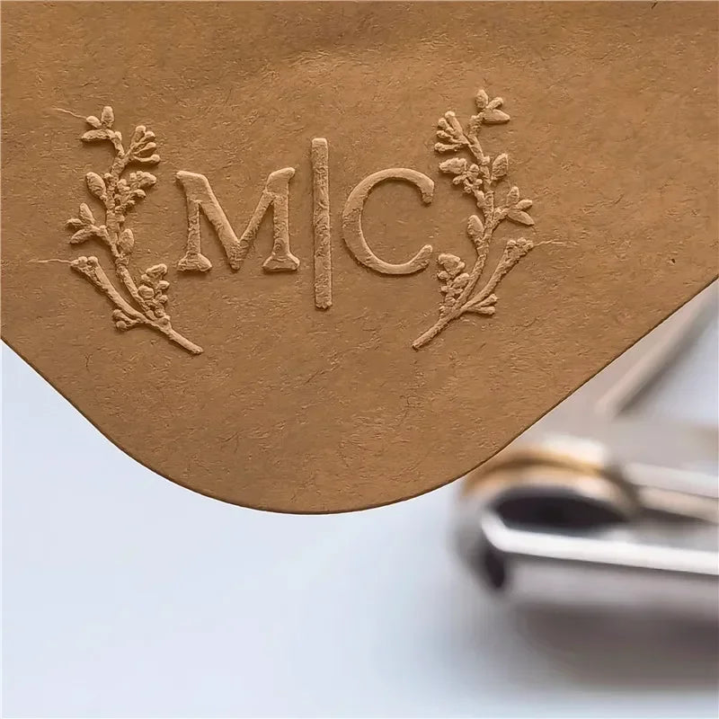 Customize Embossing Stamp Wedding Monogram Embosser Stamp,Personalized 2 initials Embosser Stamp,Wedding gift,hand held embosser