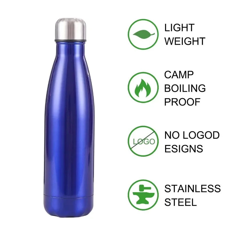 500/750ml Stainless Steel Thermos Cup Double-wall Thermal Insulation Vacuum Flasks Bottle Insulated Coffee Cup Outdoor