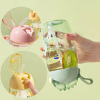 500ml Children's Dinosaur Water Bottle With Silicone Straw Leak Proof Plastic Water Bottle Summer Children's Water Cup