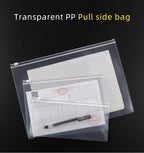 10PCS A4A5A6 Exam Mesh Zipper Bag Student Office Simple Large Capacity Transparent Document Bags