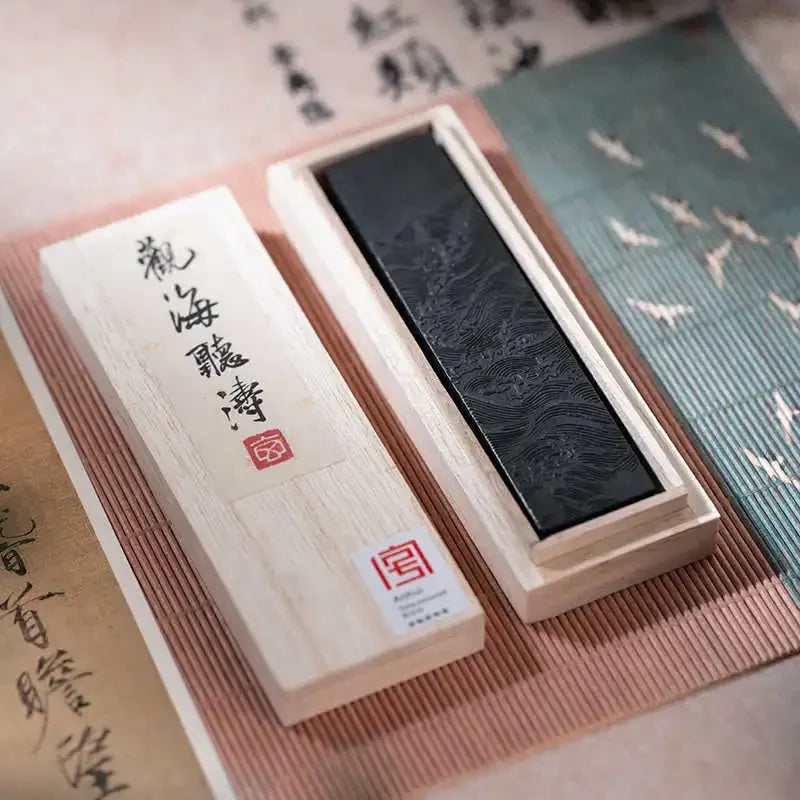 Chibese Calligraphy Sumi Ink Stick for Writing Painting Ink Stone Calligraphy Brush Rectangle Chinese Style Ink Blocks Drawing