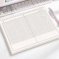 60 Sheets/120 Pages Coil Notebook Notepad Grid/Horizontal Lines Partition Design B5 Notebooks Office School Stationery Supplies