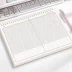 60 Sheets/120 Pages Coil Notebook Notepad Grid/Horizontal Lines Partition Design B5 Notebooks Office School Stationery Supplies