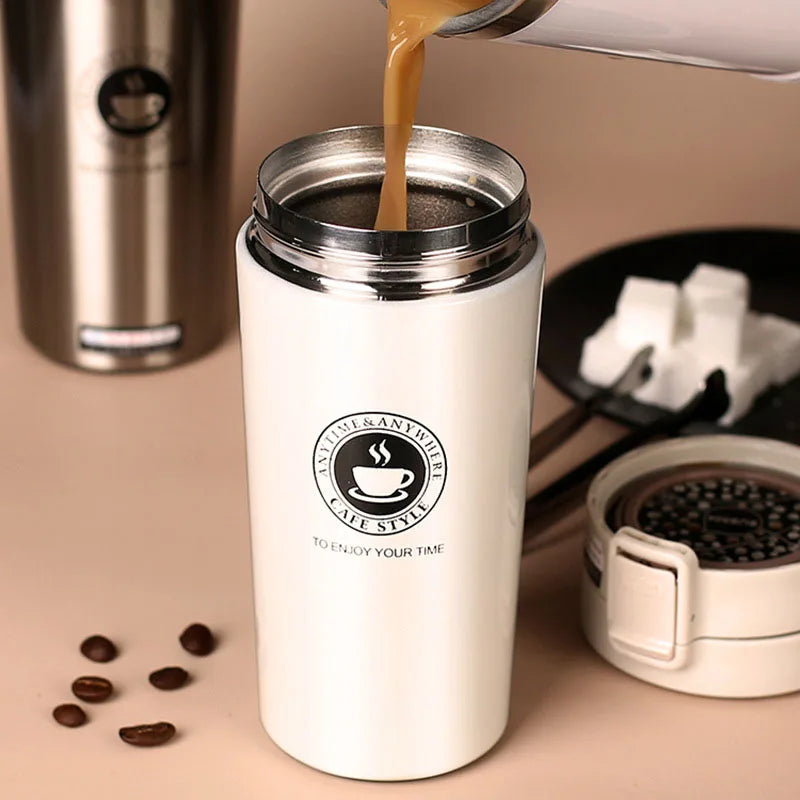 380/510ML Coffee Cup Stainless Steel Thermo Bottle Car Thermal Cup Outdoor Sports Vacuum Flask Keeps Cold and Heat Thermal Mug