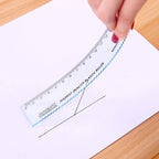 4 Pcs Ruler Set Multifunctional Straight Triangle Ruler Protractor Math Geometry Kit for School Kids Drawing Measuring