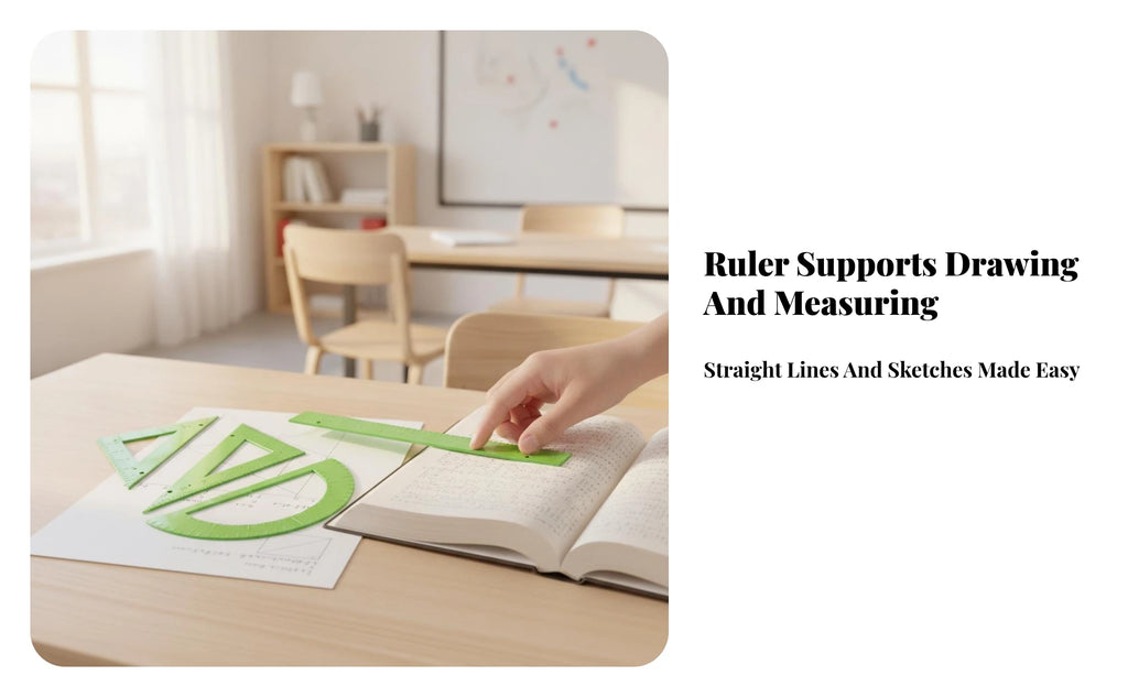 Blind Accessible Geometry Set Raised Markings Translucent Green Geometry Set