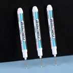 0.7/1.0/1.5/3.0mm White Marker Pens Oily Waterproof Permanent Paint Markers For Wood Plastic Leather Glass Stone Metal Supplies