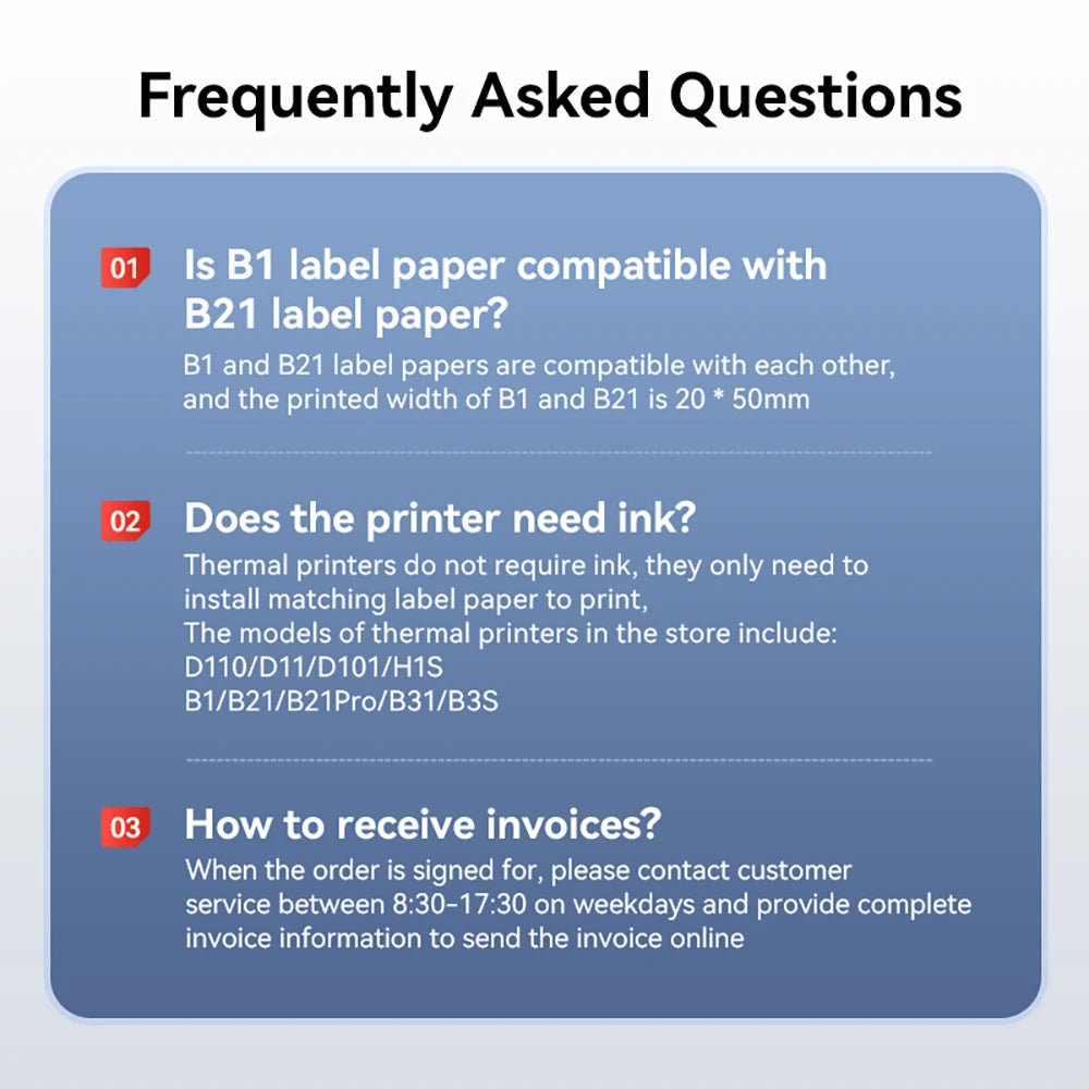 Portable Niimbot B1 Wireless Label Maker Adhesive Sticker Printer Labeling Machine DIY 20-50mm Labels for Office Home