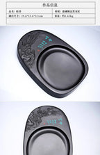 Exquisite Traditional Portable Lightweight Calligraphy Inkstones Huizhou Ink Slabs Perfect for Brush Writing Students Inkstone