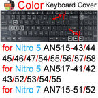 Keyboard Cover for Acer Nitro 16 16S 15 17 5 Spin 7 AN515 AN517 AN715 V AN16 AN14 ANV15 AN18 ANV16 Silicone Protector Skin Case