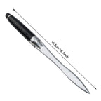 Metal Letter Opener Knife Black Smooth Durable Envelope Cutter for Office Home and Daily Mail Handling Tasks