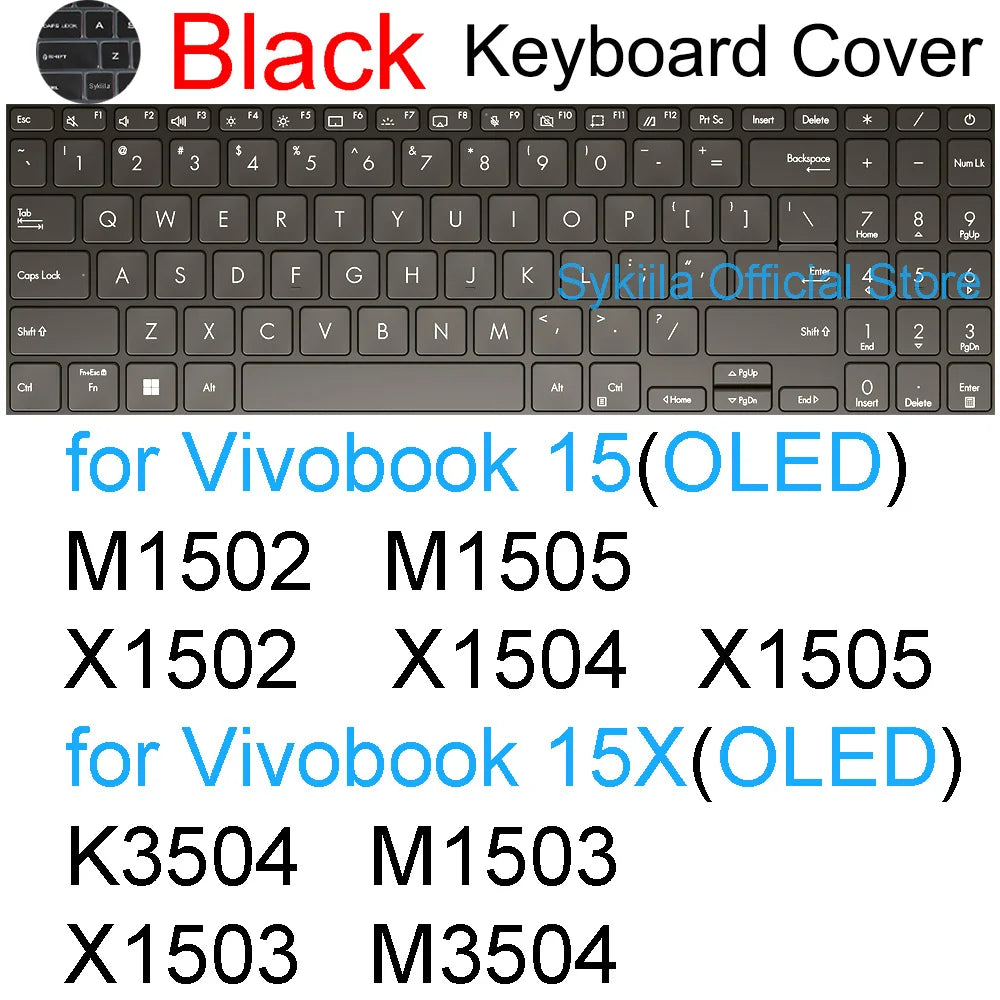 Keyboard Cover for ASUS Vivobook 15 Pro 15X OLED GO S S15 N6506 S5507 S5506 M5506 X1505 M1505 K3504 Silicone Protector Skin Case