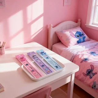 Disney Stitch Multi-functional Drawing Tools, Student Stationery Measuring Supplies, Cartoon Measuring Ruler, Folding Ruler