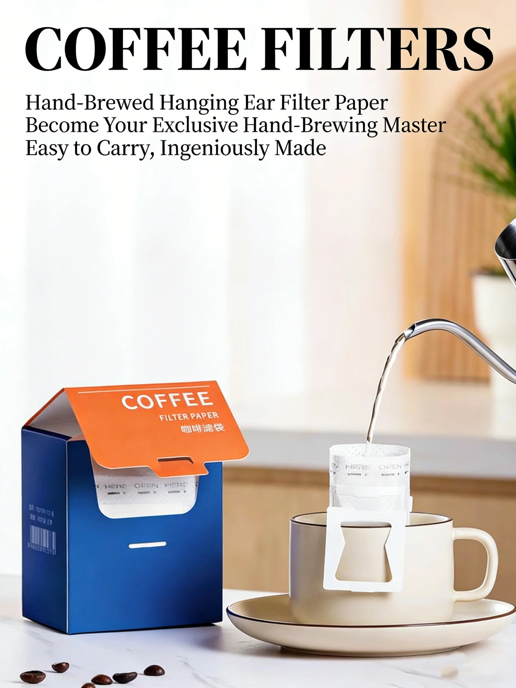 Disposable Coffee Filter Bags Portable Drip Coffee Paper Pack Hanging Ear Espresso Coffee Accessories Tea Brewing Tools
