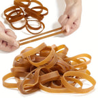 60/20PCS Widened Elastic Band Multipurpose Yellow Rubber Bands 6cm Big Size Stretchable Sturdy Rubber Elastic Band Office Supply
