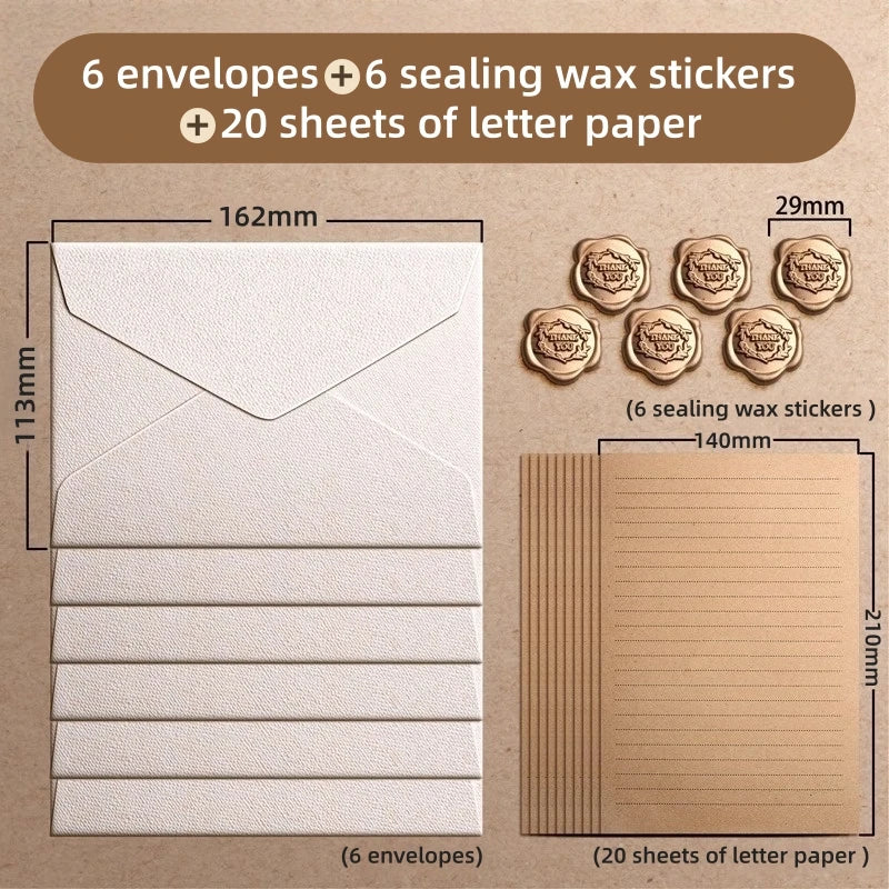16pcs High-Quality Wedding Invitation Envelopes Special Paper Business Stationery Postcard Excerpt Envelopes