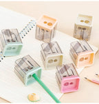 1 Piece Lytwtw's School Supplies Cute Morandi Color Geometry Sharpener For Pencil Office Creative Stationery Item