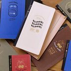 Fromthenon Travel Notebook Refill Vintage Embossed Gold Foil Cover Blank Grid Inner Pages for Retro Travel Journal Planner