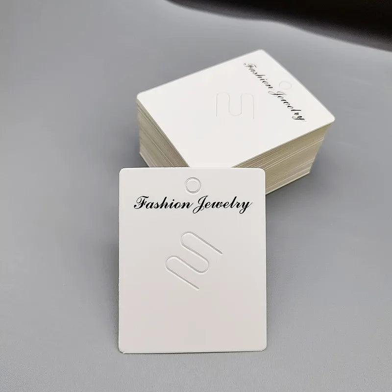 50pcs/lot Brooches Display Cards Blank Kraft Paper Tag for Jewelry Packaging Cards Small Business Sale Hang Price Tag Card 7*7cm