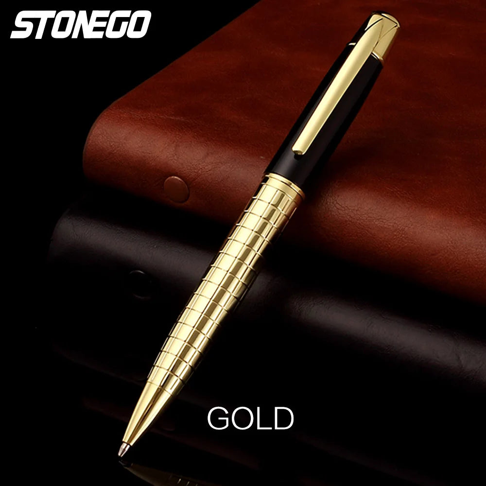 STONEGO Capless Ballpoint Pen, Simply Twist Roller Ball Pen Black Gel Ink Medium Point 1.0mm Smooth Writing Signature Pens