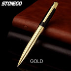 STONEGO Capless Ballpoint Pen, Simply Twist Roller Ball Pen Black Gel Ink Medium Point 1.0mm Smooth Writing Signature Pens