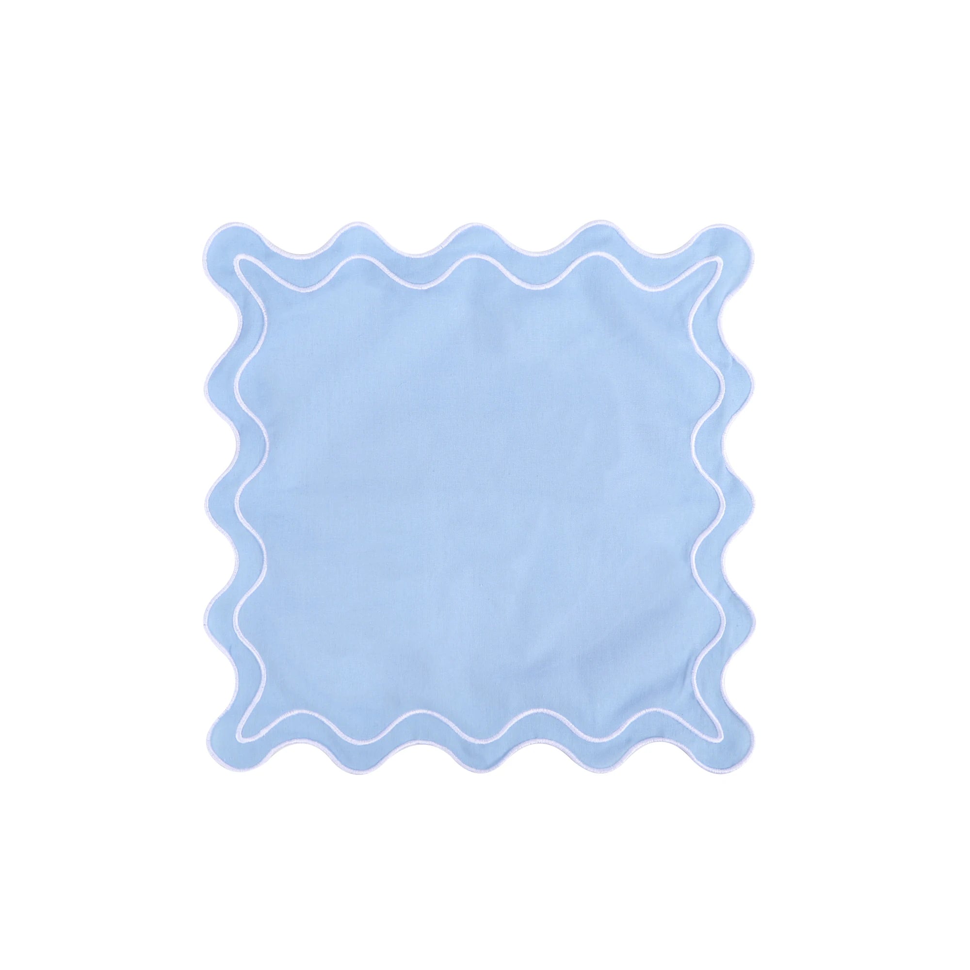 High Quality Embroidered Napkin Vintage Wavy Edge Color Blocking Design Reusable Placemats Wedding Banquet Decoration