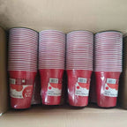 50PCS 3 Sizes Plastic Party Red Cups for Drinks, Soda Punch Barbecue Cola or Water Disposable Cup of Birthday Wedding Party