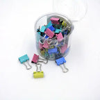 60pcs/lot 15mm Colorful Metal Binder Clips Paper Clip Office Stationery Binding Supplies