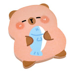 4 books 240 pages Capibala self-adhesive sticky notes for students, cute messages, white sticky notes, capybara office logs
