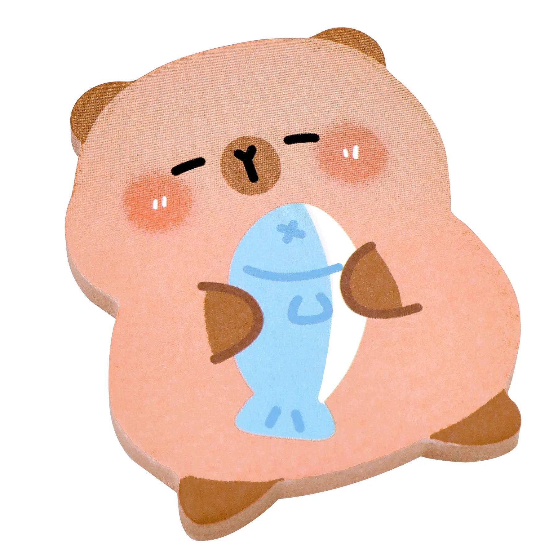 4 books 240 pages Capibala self-adhesive sticky notes for students, cute messages, white sticky notes, capybara office logs