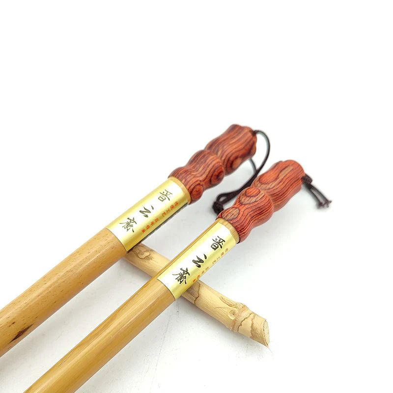 2pcs Long Hair Calligraphic Brush Set Weasel Hair Chinese Writing Brush for Cursive Script Caoshu Chinese Traditional Paintbrush