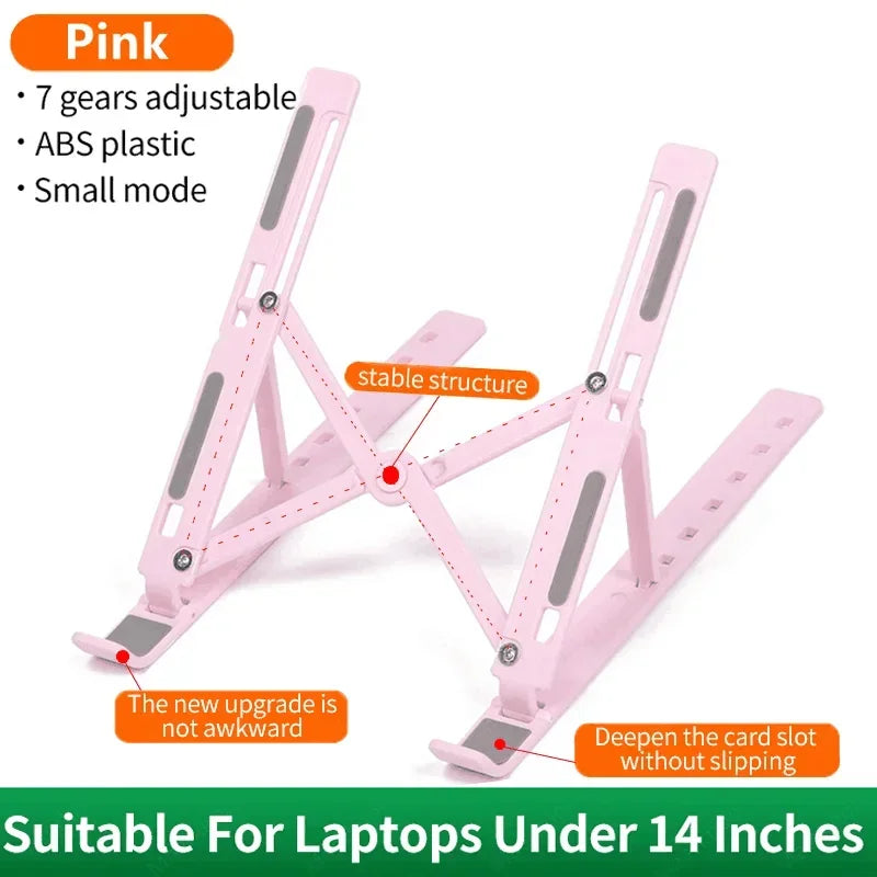 Portable Adjustable Laptop Stand Foldable Notebook Bracket Computer Monitor Holder For Macbook Air iPad Tablets Base Accessories
