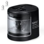 Eagle Auto Pencil Sharpener, Battery or USB Operated, Dual Holes, Dual Blades,  Portable,Office,School Supplies Stationery