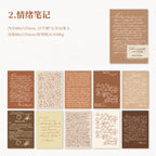 Yoofun 30pcs/pack Large Size Ins Style Material Papers Letter Journal Scrapbooking Background Decoration Paper Memo Pads