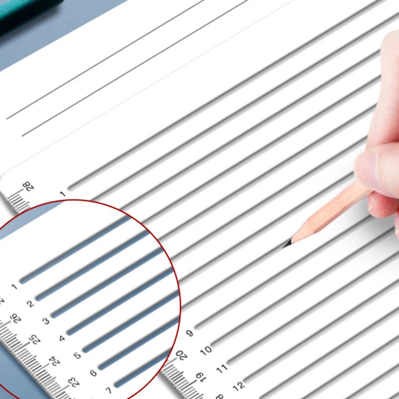 Transparent Calligraphy Stencil Soft Ruler Template Writing Straight Line Clear Ruler Writing Tool Geometry Template
