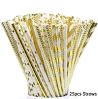 Black Series Gold Blocking Disposable Tableware Party Paper Plates Napkins Cups Straws Birthday Party Wedding New Year Decor