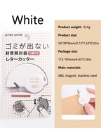 Portable Mini Letter Opener Paper Cutter, Attach to Refrigerators or Iron Surfaces to Prevent Loss