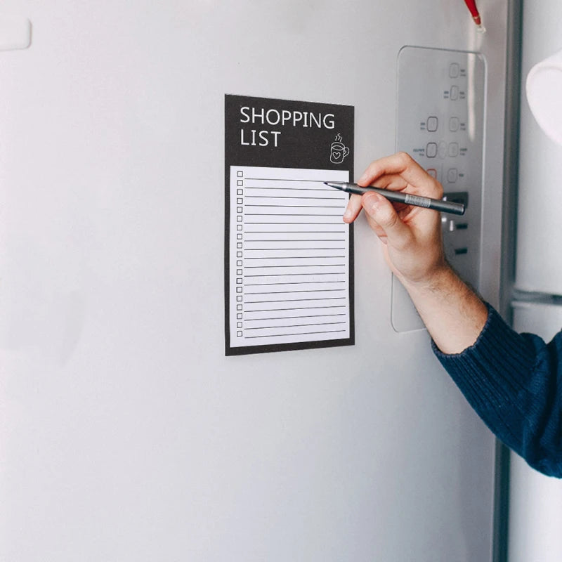 Magnetic Fridge Message Board，Portable Tearable  Magnet Memo Board Sticky Notes，Home Kitchen Shopping List Office Memo Planner