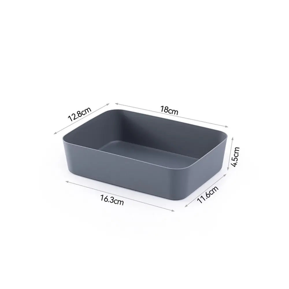Plastic Desktop Storage Box Stackable Large Capacity Drawer Divider Storage Box Solid Color Documents File Organizer Home Office