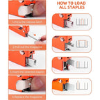 4 in 1 Staple Gun Kit U-shaped Nail Gun Heavy Duty Staple Gun with Stapler Remover and 1200pcs Staples Home Upholstery Fix Tools