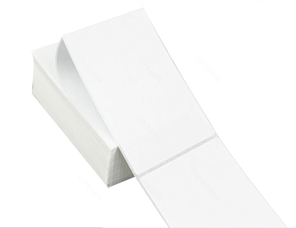 100mm Direct Thermal Labels 100/500 pcs Per Stacked Strong Adhesive Labels Resistant to Water Grease For shipping label 4inch