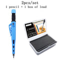 Creative 54mm Long Head Carpenters Mechanical Pencil With 1 Box Lead,2.8mm Deep Hole Woodworking Marking Pencil Drawing Tool